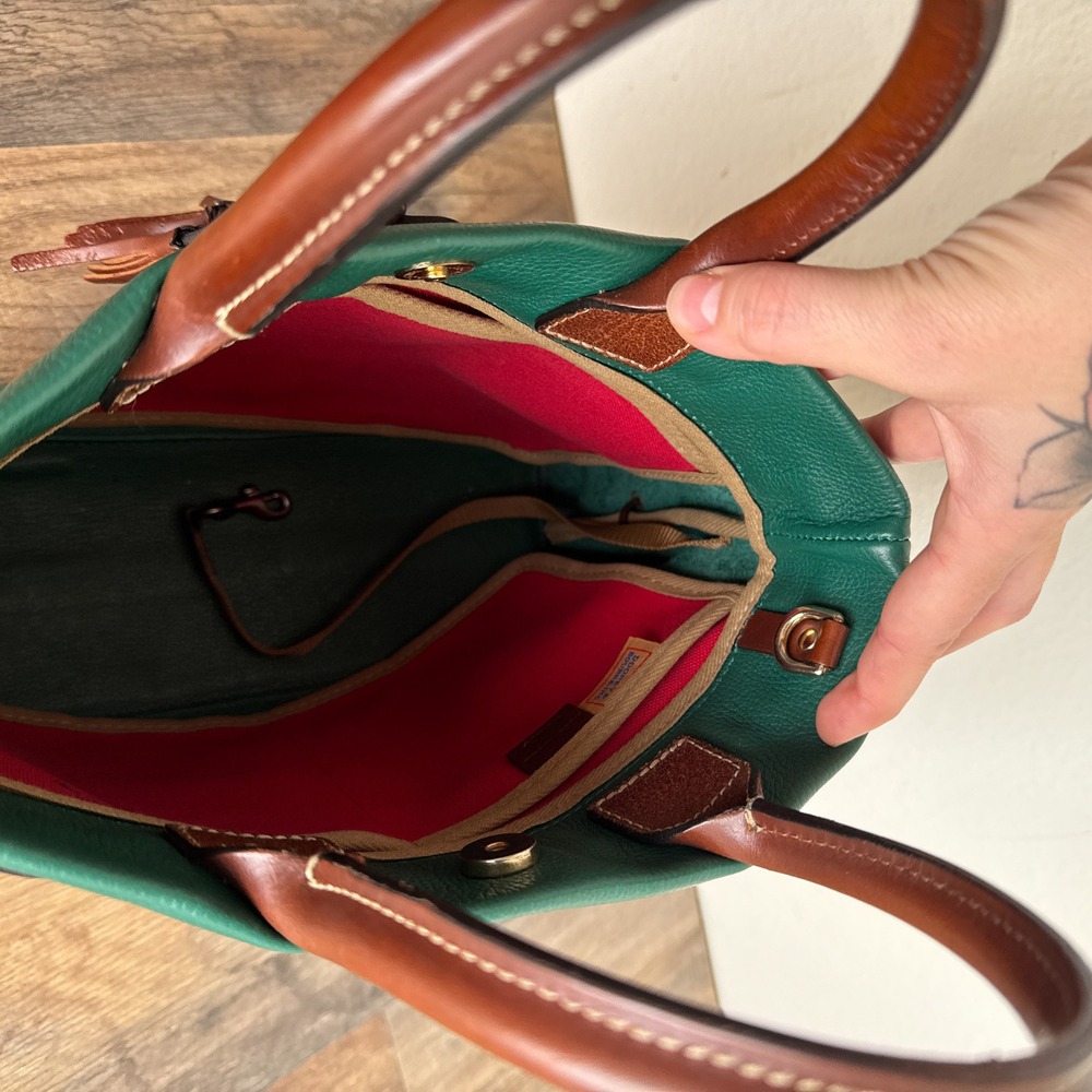 Dooney & Bourke Wakefield Tassel Tote Bag‎ Brown Trim - Picture 3 of 16